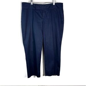 Lilly Pulitzer Navy Blue Palm Beach Fit Casual Capri Cropped Pants Plus Size 14